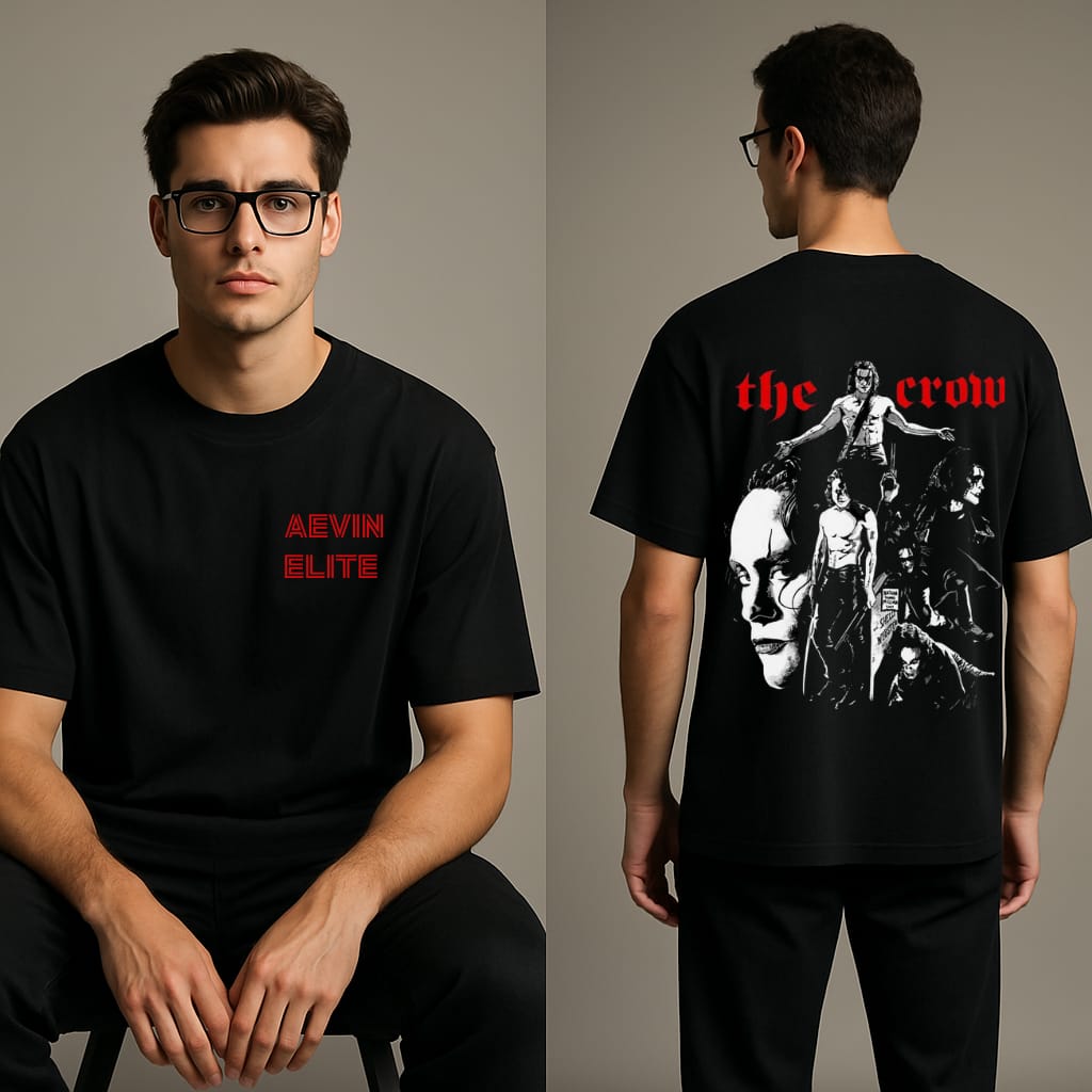 The Crow Oversized Tee – 240+ GSM French Terry